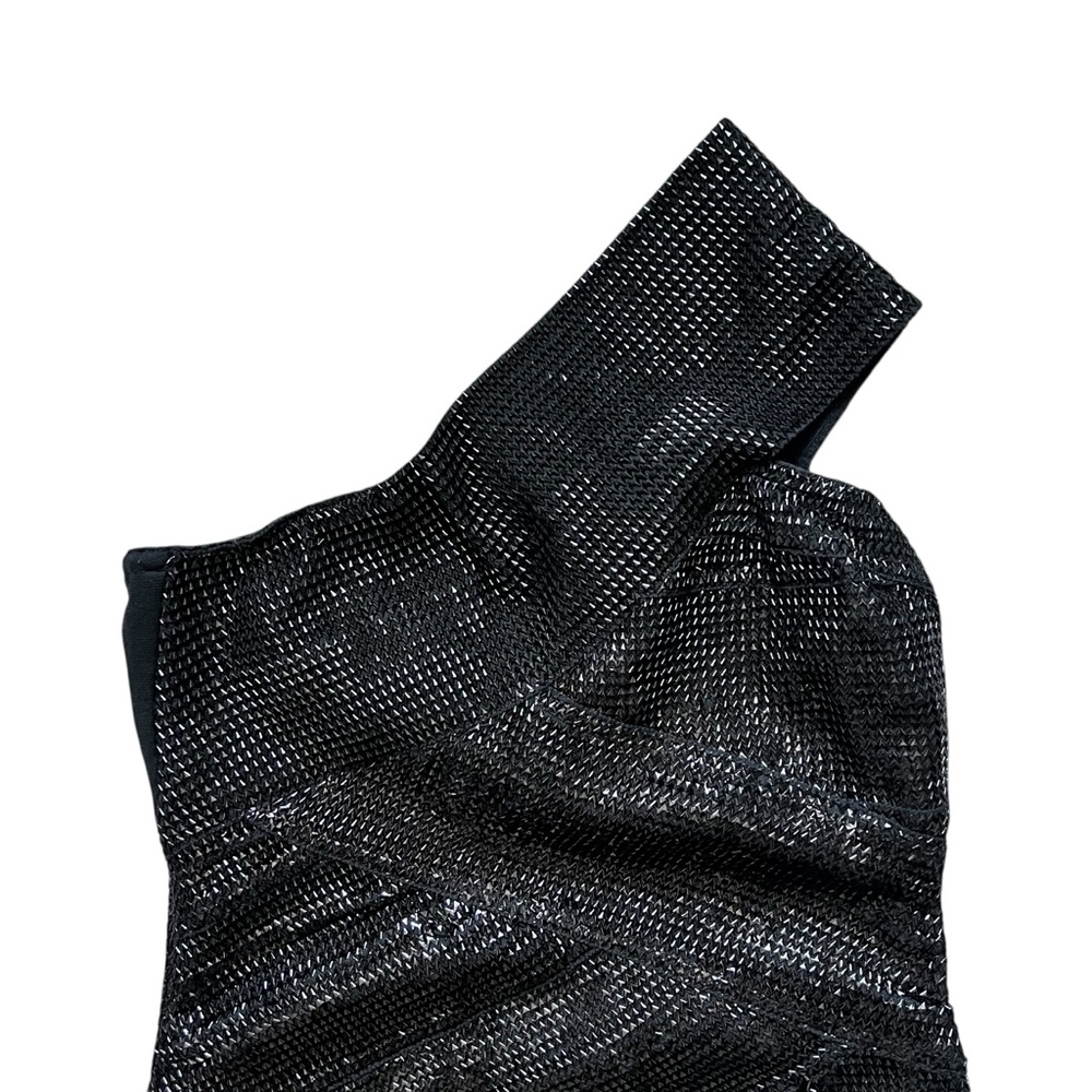 Forever 21 Shimmering Black One-Shoulder Dress Size S - Picture 2 of 6